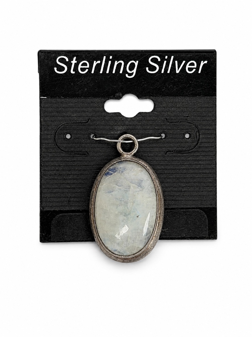 Y2K Radiant NEW Sterling Silver White Quartz With moonstone Inclusions Fire